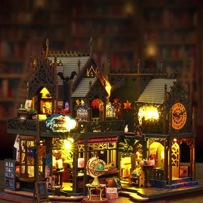 3D Wooden Book Nook Kit with LED Lights