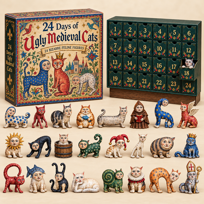 24 Days of Ugly Medieval Cats – Hilariously Weird Cat Advent Calendar 2026