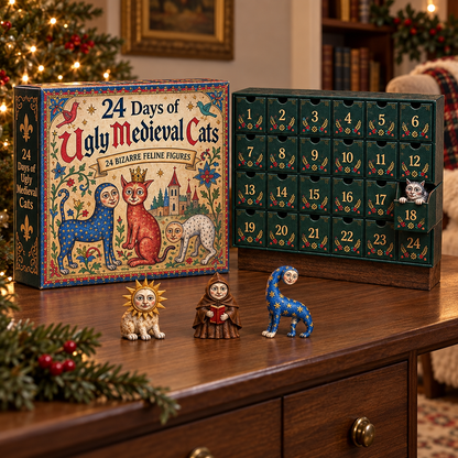 24 Days of Ugly Medieval Cats – Hilariously Weird Cat Advent Calendar 2026