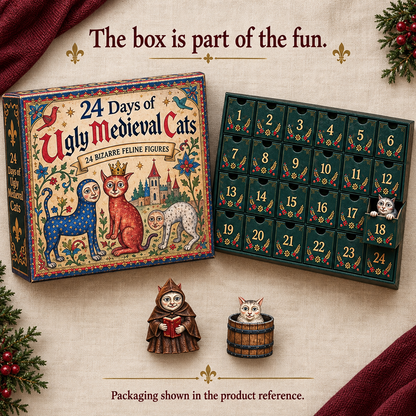 24 Days of Ugly Medieval Cats – Hilariously Weird Cat Advent Calendar 2026