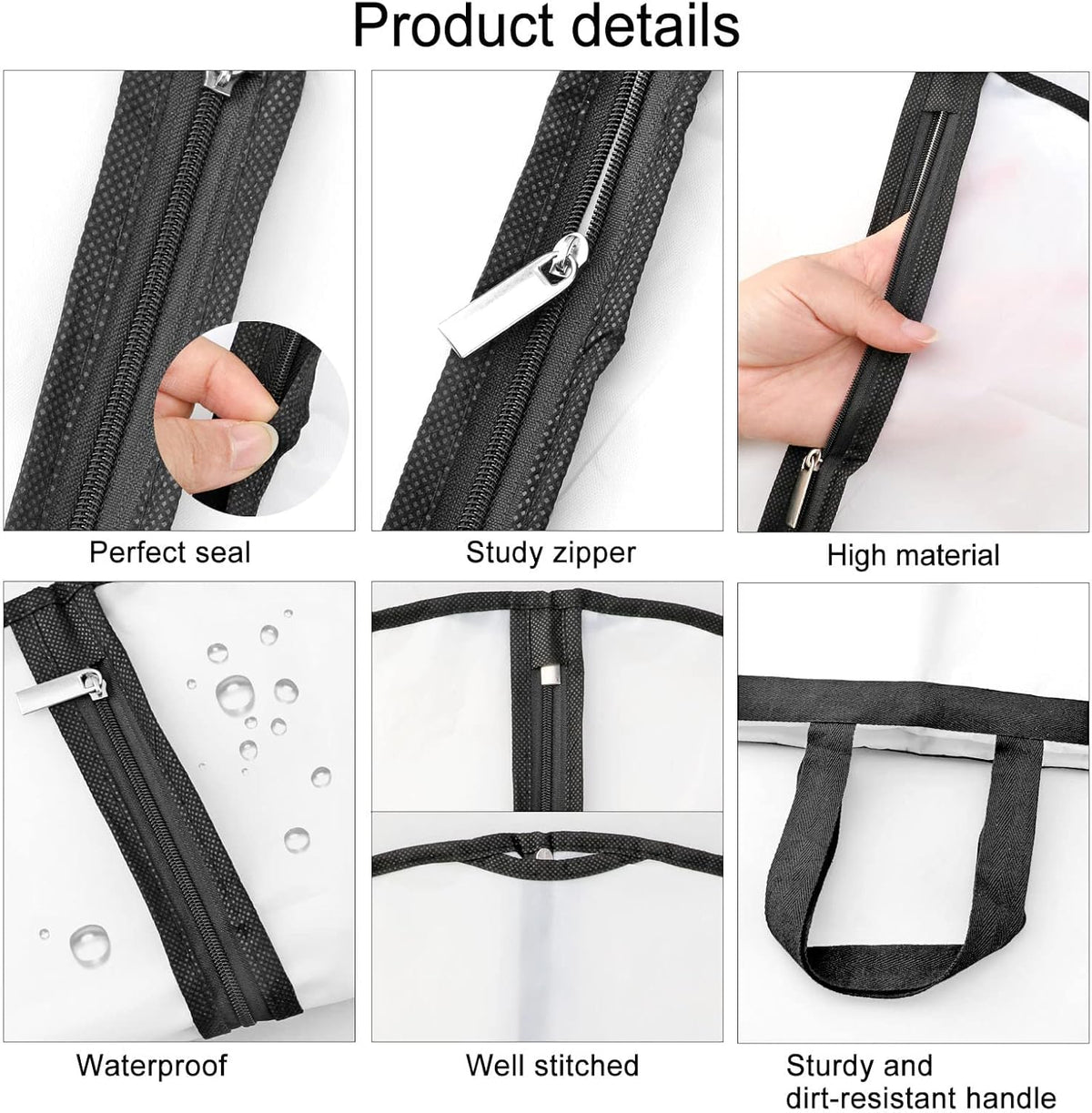 Extra-Long Dress & Gown Garment Bag – 71" (180.34 cm) Protective Covers with Handles