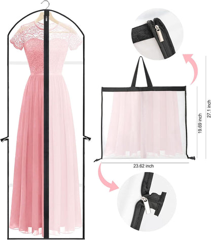 Extra-Long Dress & Gown Garment Bag – 71" (180.34 cm) Protective Covers with Handles