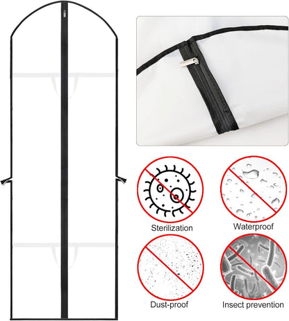 Extra-Long Dress & Gown Garment Bag – 71" (180.34 cm) Protective Covers with Handles