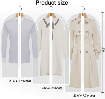 Extra-Long Dress & Gown Garment Bag – 71" (180.34 cm) Protective Covers with Handles