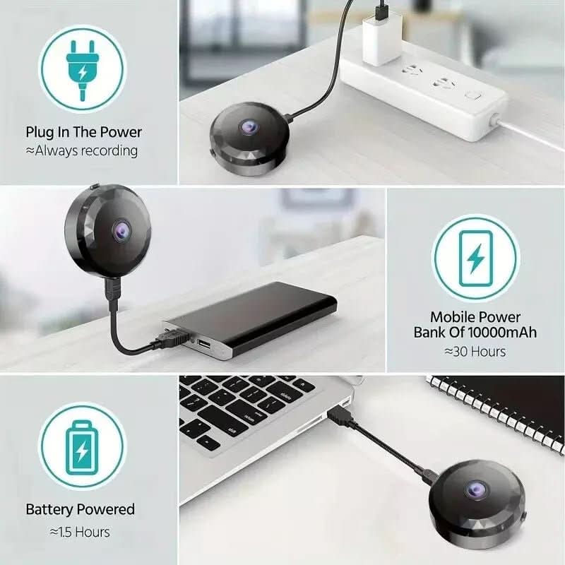 EYECORE MINI – Magnetic WiFi Security Camera with 1080P HD, Night Vision & Motion Detector