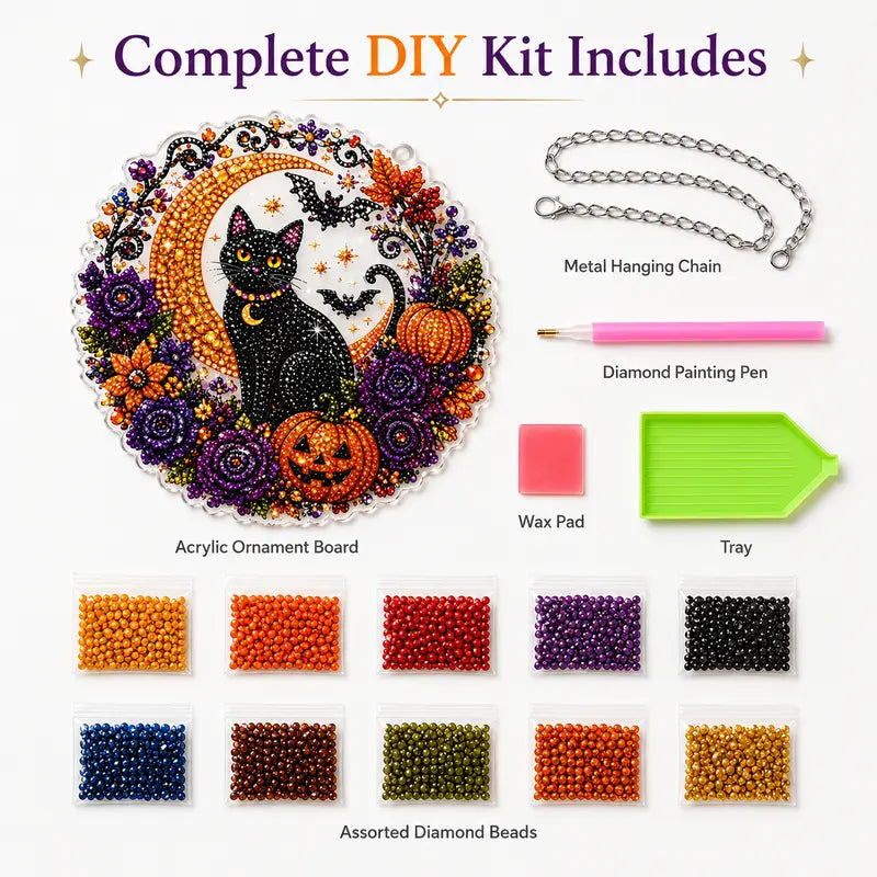 Halloween Diamond Painting Hanging Ornament Kit