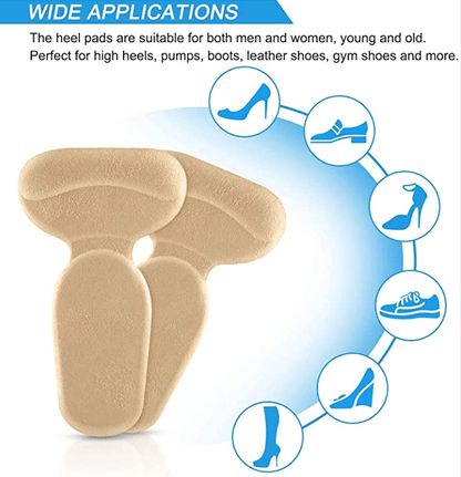 Anti-slip Heel Liners Soft Cushion Heel Protector Pads for Women Men Shoes