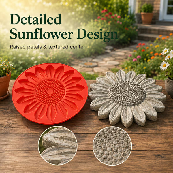 Reusable Sunflower Stepping Stone Mold!!!
