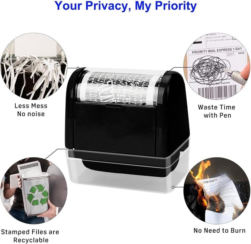 SALE 49% OFF!!-Privacy Protection Security Roller Stamp — Address & Billing Info Blocker, Home & Office Mailing Essentials 100m Long-Lasting Roll