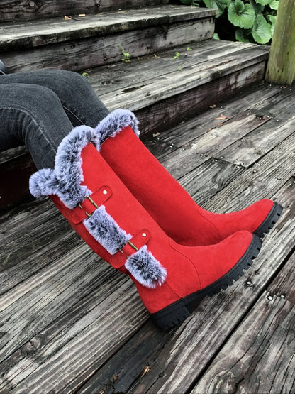 Women's Boots – Round Toe, Non-Slip