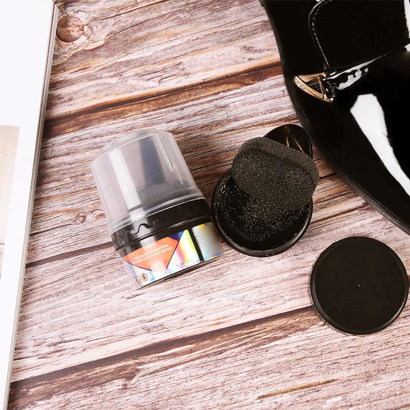Universal Neutral Shoe Polish Cream With Sponge