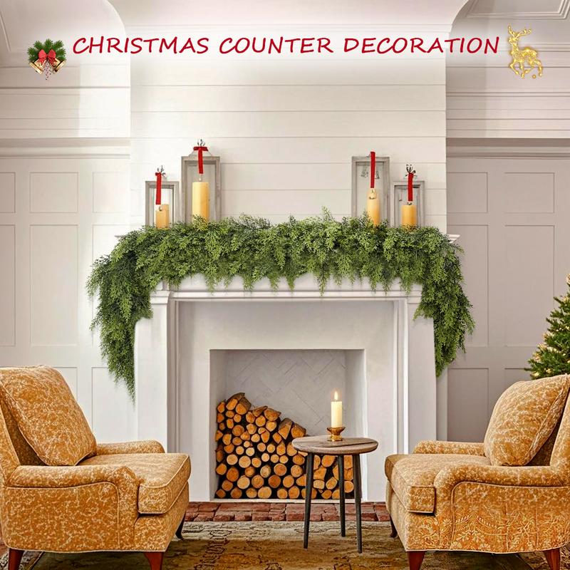 2025 Super Value Se6 FT Artificial Cedar Garlands –Realistic Touch Winter Greenery
