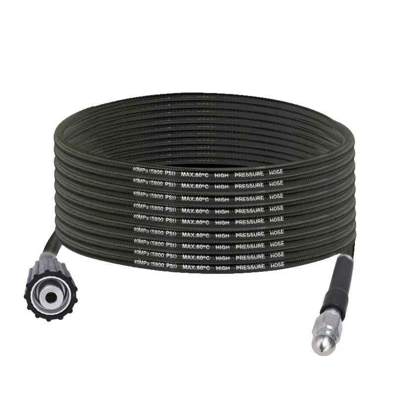Triple-layer burst-proof hose – PVC & stainless steel. Perfect for heavy-duty cleaning!