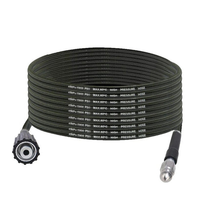 Triple-layer burst-proof hose – PVC & stainless steel. Perfect for heavy-duty cleaning!