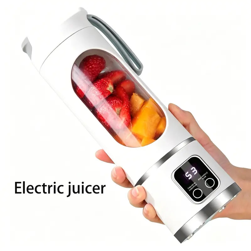Portable 15.22 Oz USB Rechargeable Personal Blender with LED Display