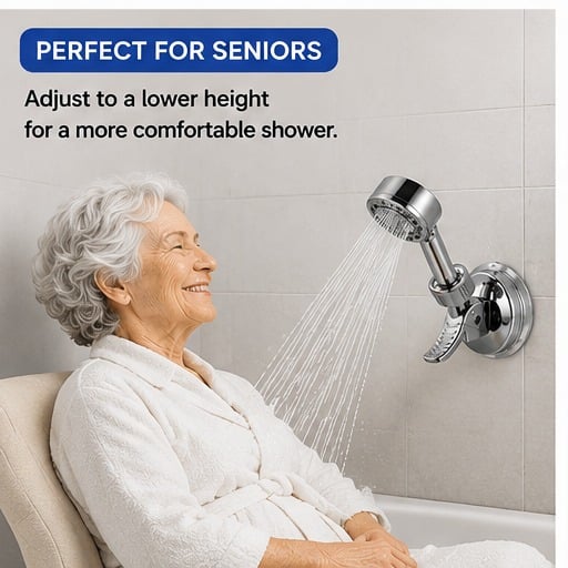 Hot Sale 49% OFF | Adjustable Shower Head Holder Set | No-Drill Suction Mount (2PCS)
