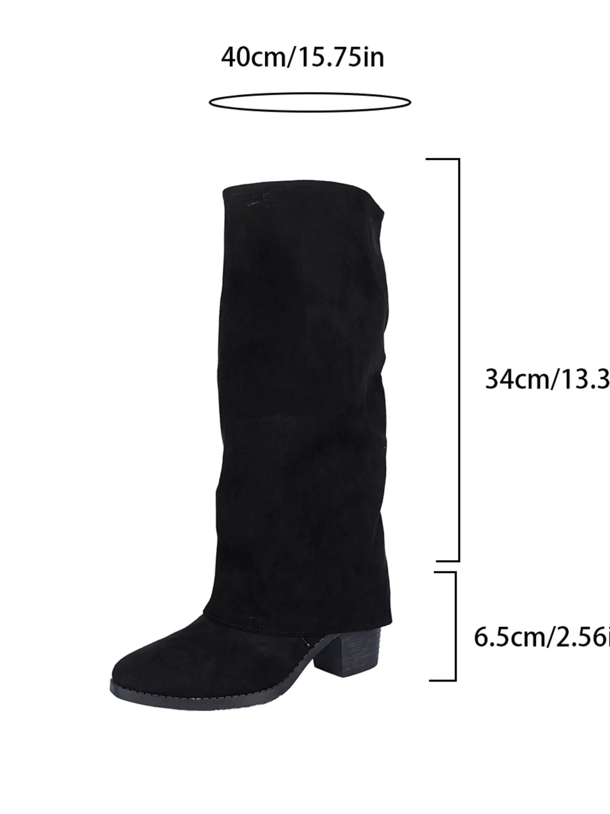 Women's Mid-Calf Boots – Round Toe, Low Heel