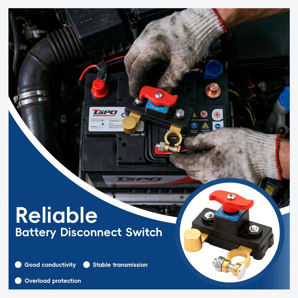 The second half-price offer Car Battery Disconnect Switch - Pure Copper High Conductivity