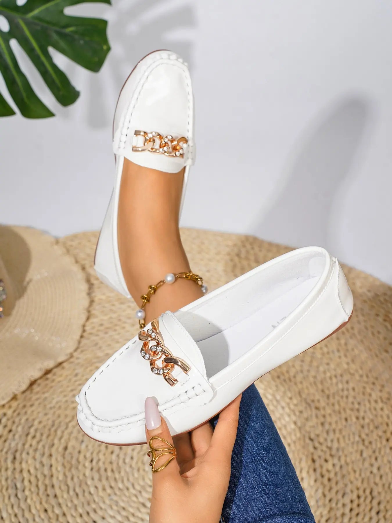 Women's Rubber Loafers – Slip-On, Lightweight