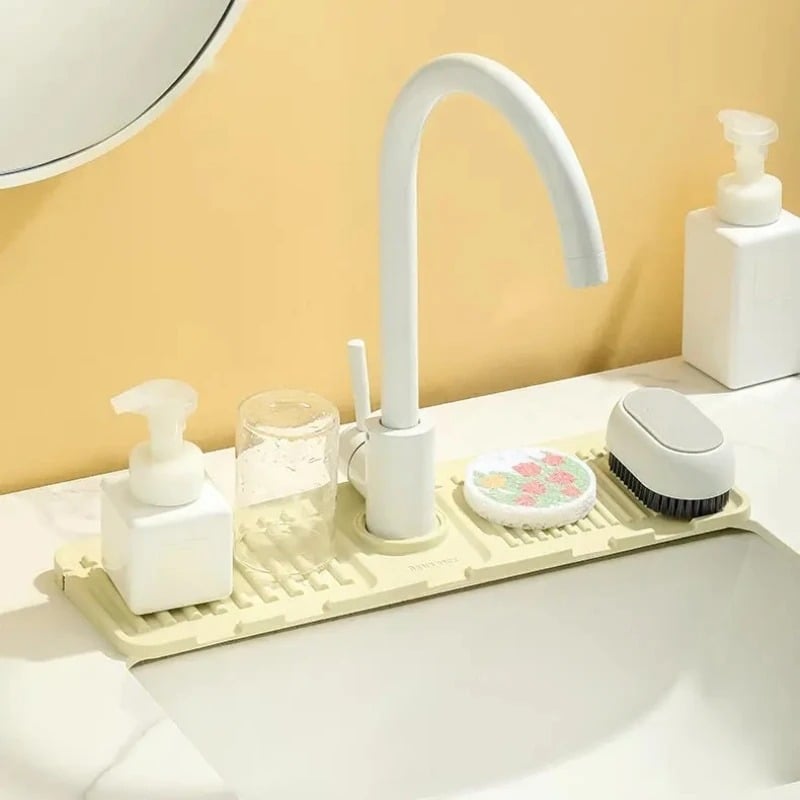 Faucet Splash Guard & Quick-Dry Draining Mat