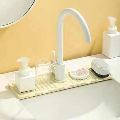 Faucet Splash Guard & Quick-Dry Draining Mat