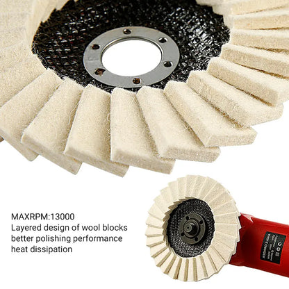 5-Inch Wool Flap Polishing Wheels for Angle Grinders