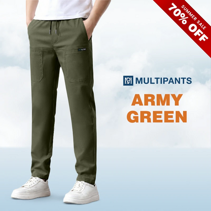 MultiPants - Men's High-Stretch Multi-Pocket Cargo Pants