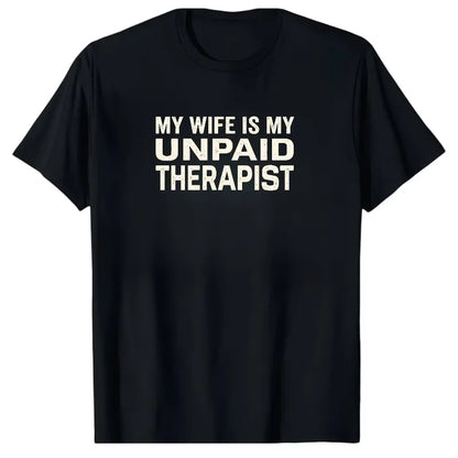 Men's Classic Shortsleeve T-Shirt, Funny 'My Wife Is My Favorite Problem' Graphic Print