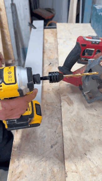 3-Piece Keyless Drill Chuck Adapter Set, 0.3-3.6mm and 0.6-8mm for Impact Drivers and Power Drills