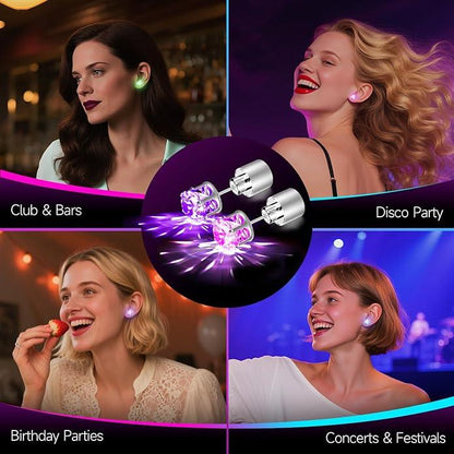 Light-Up LED Stud Earrings – Dazzling Glow for Parties & Festivals