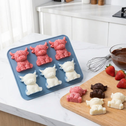 Mini Highland Cow/Rabbit Ice Cube Mold – Cute 3D Ice for Drinks, Parties & Gifts