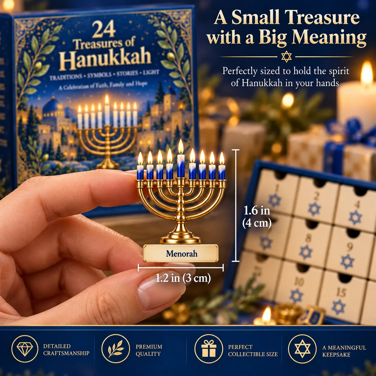 24 Treasures of Hanukkah | 24 Unique Symbols, Keepsakes & Daily Surprises Inspired by Light, Faith & Tradition