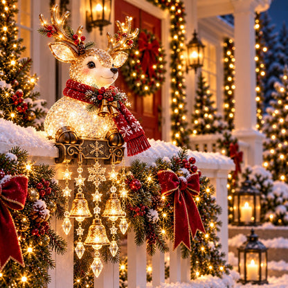 Christmas Porch Railing Lights – 4 Festive Character Designs