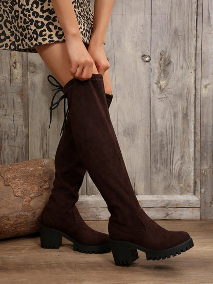 Women's Boots – Round Toe, Lace-Up