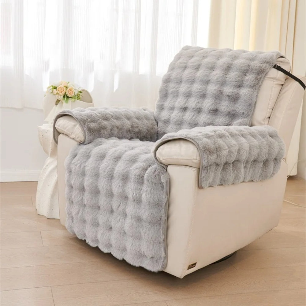 Plush Faux Fur Recliner Slipcover