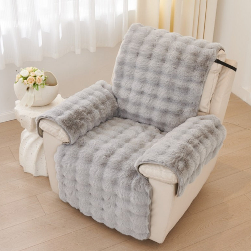 Plush Faux Fur Recliner Slipcover