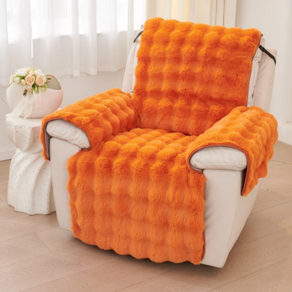 Plush Faux Fur Recliner Slipcover