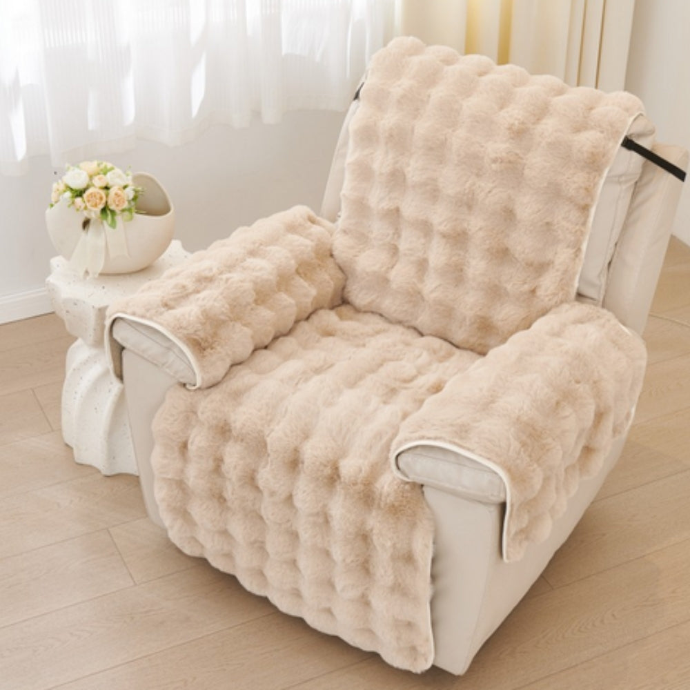 Plush Faux Fur Recliner Slipcover