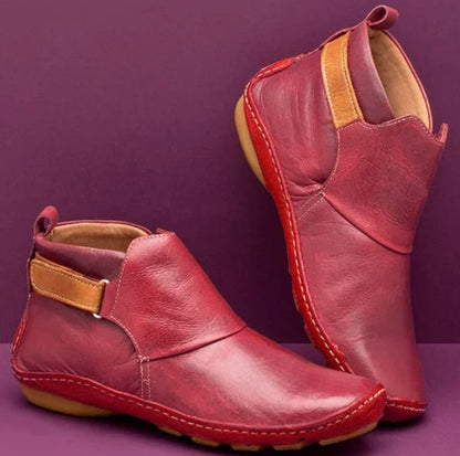 Faux Leather WOMEN'S ANKLE BOOTS