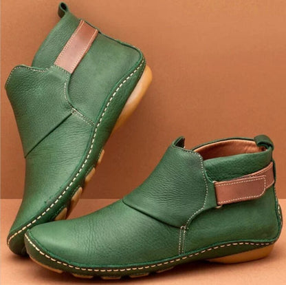 Faux Leather WOMEN'S ANKLE BOOTS
