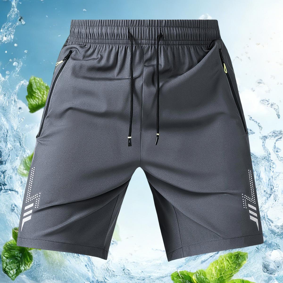 Unisex Reflective Print Workout Shorts