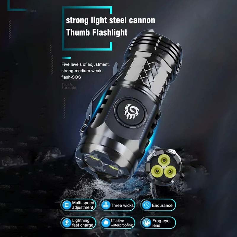 48%OFF NOW！Three-eyed Monster Mini Flash Super Power Flashlight