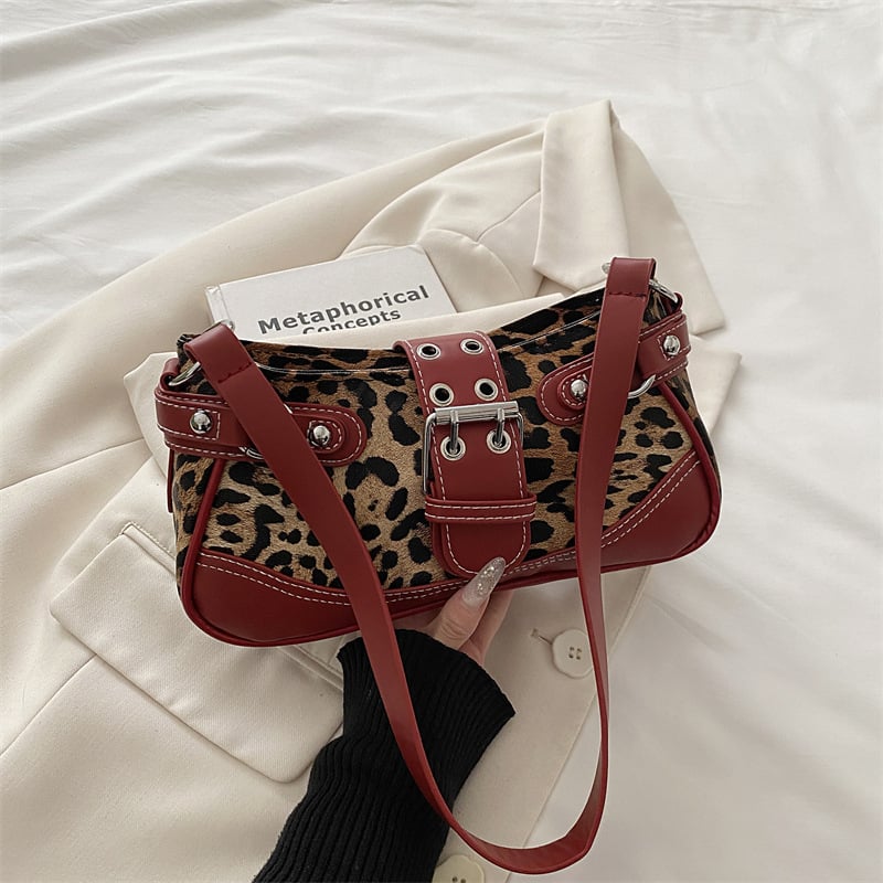 Trendy Leopard Print Underarm Shoulder Bag
