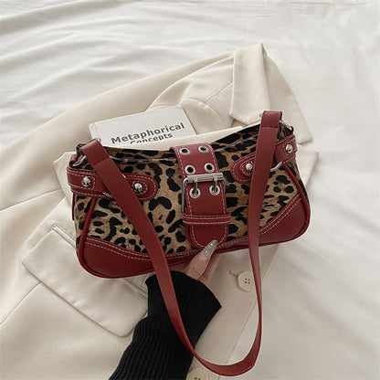 Trendy Leopard Print Underarm Shoulder Bag