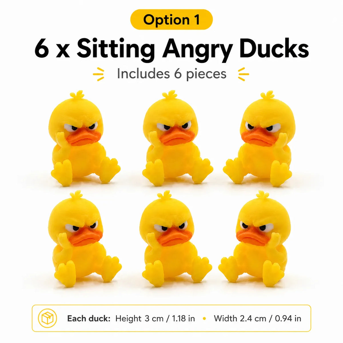 Angry Duck Desk Figurine — Add a Tiny Attitude to Your Space!