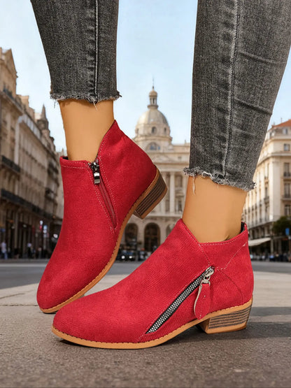 Women's Ankle Boots – Western, Chunky Sole