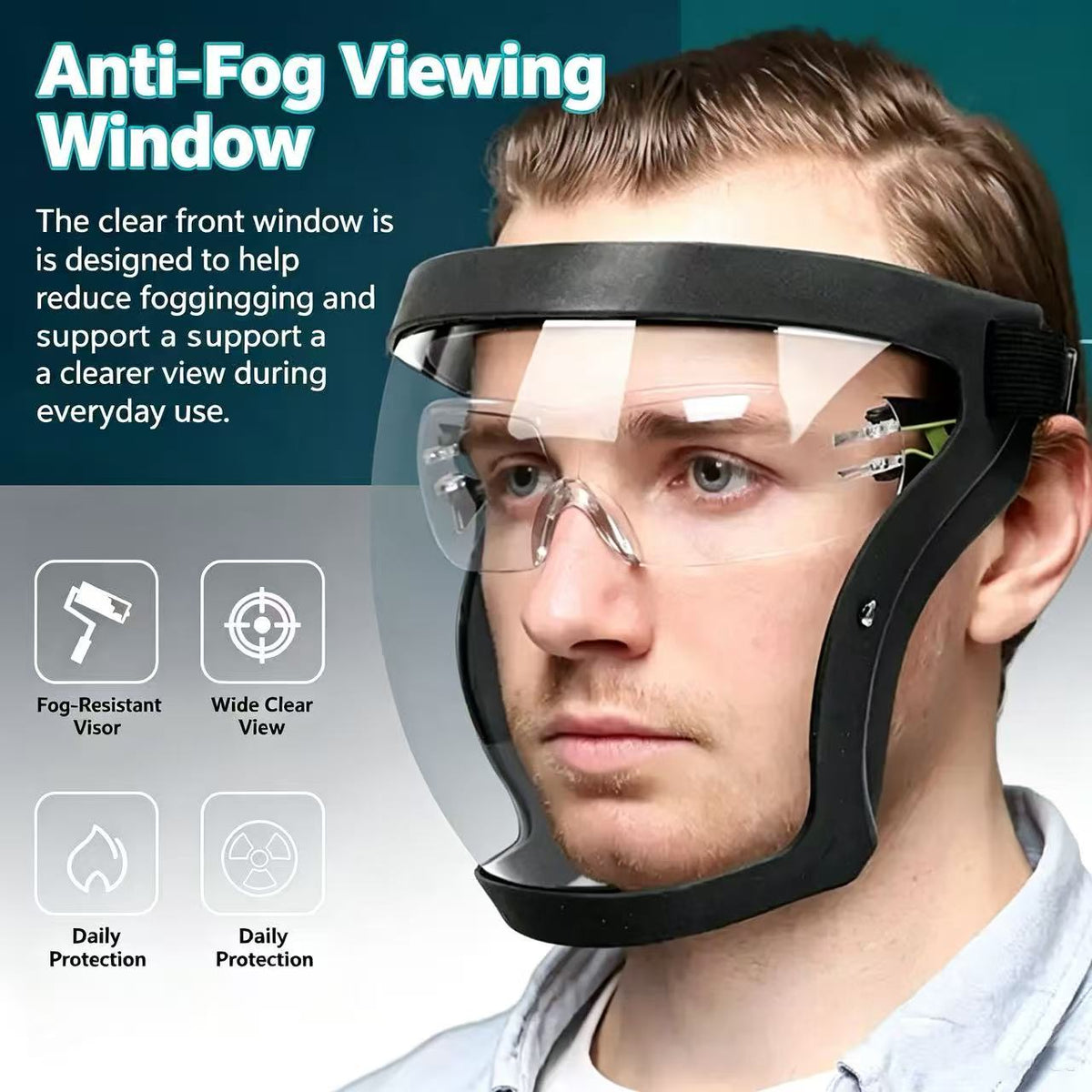 Unisex Full Face Safety Headgear For Cycling & Work