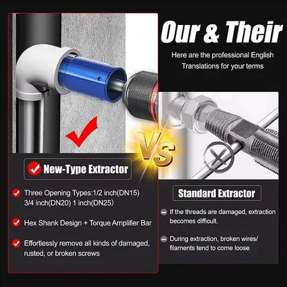 50% OFF Today 3-in-1 Pipe and Valve Extractor for Home Plumbing Maintenance