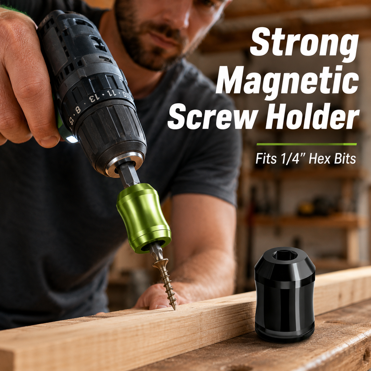 Strong Magnetic Screw Holder Ring for 1/4" Hex Bits