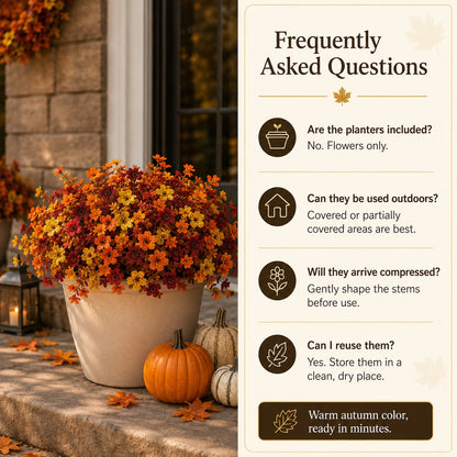 Halloween Early Bird Sale | 49% OFF Fall Porch Faux Flower Bundles